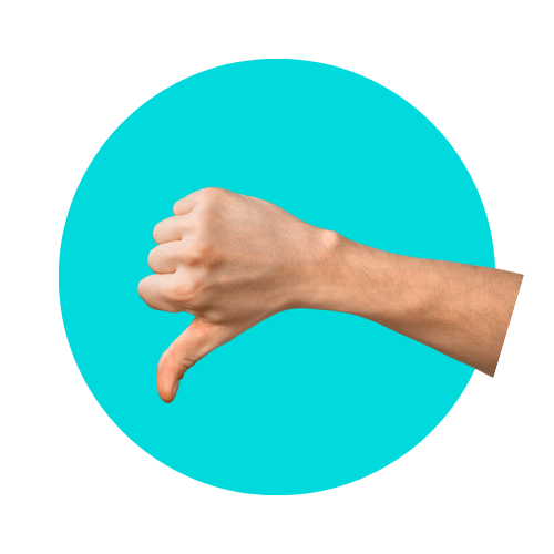 Image of a thumbs down